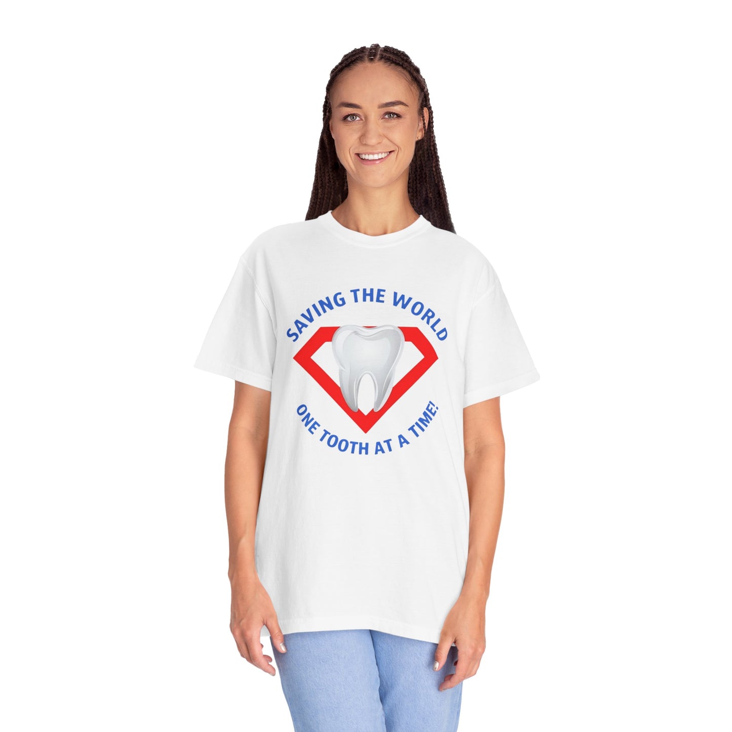 Super Tooth chest emblem Unisex Garment-Dyed T-shirt