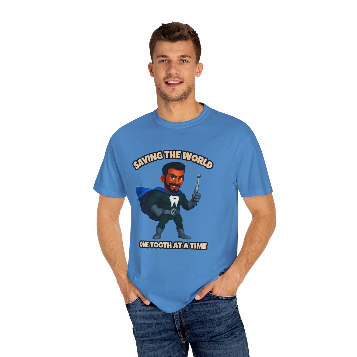Super Smiles Defender - IM Unisex Garment-Dyed T-shirt