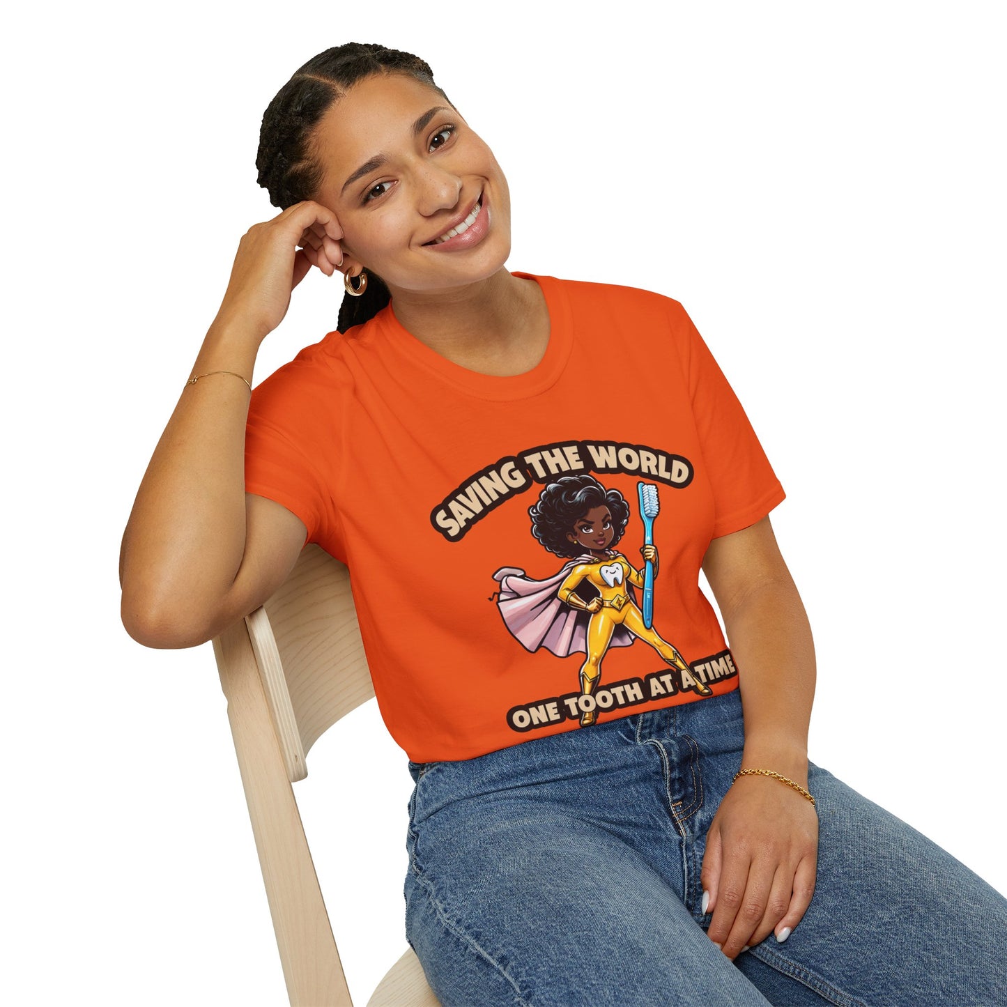 Super Smiles Defender - BW T-Shirt - Unisex Softstyle Tee