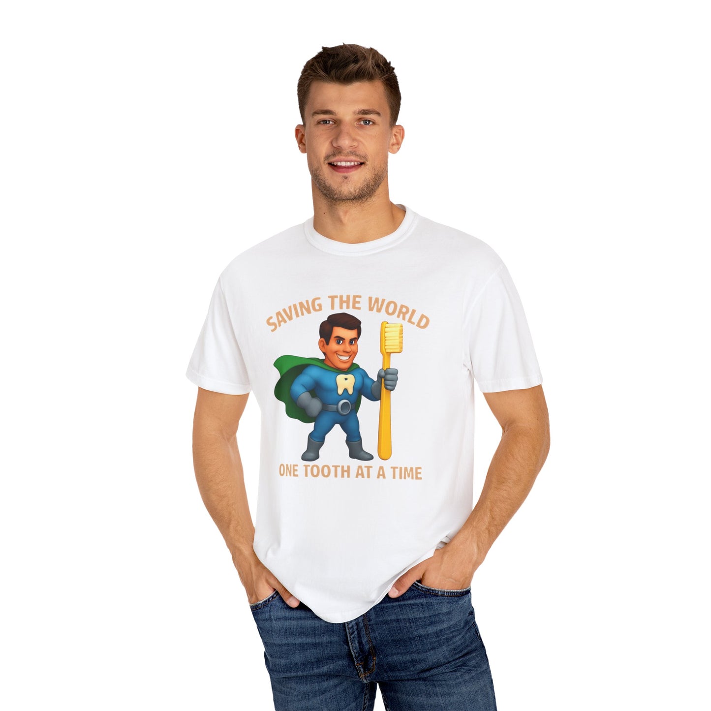 Super Smiles Defender - WM Unisex Garment-Dyed T-shirt