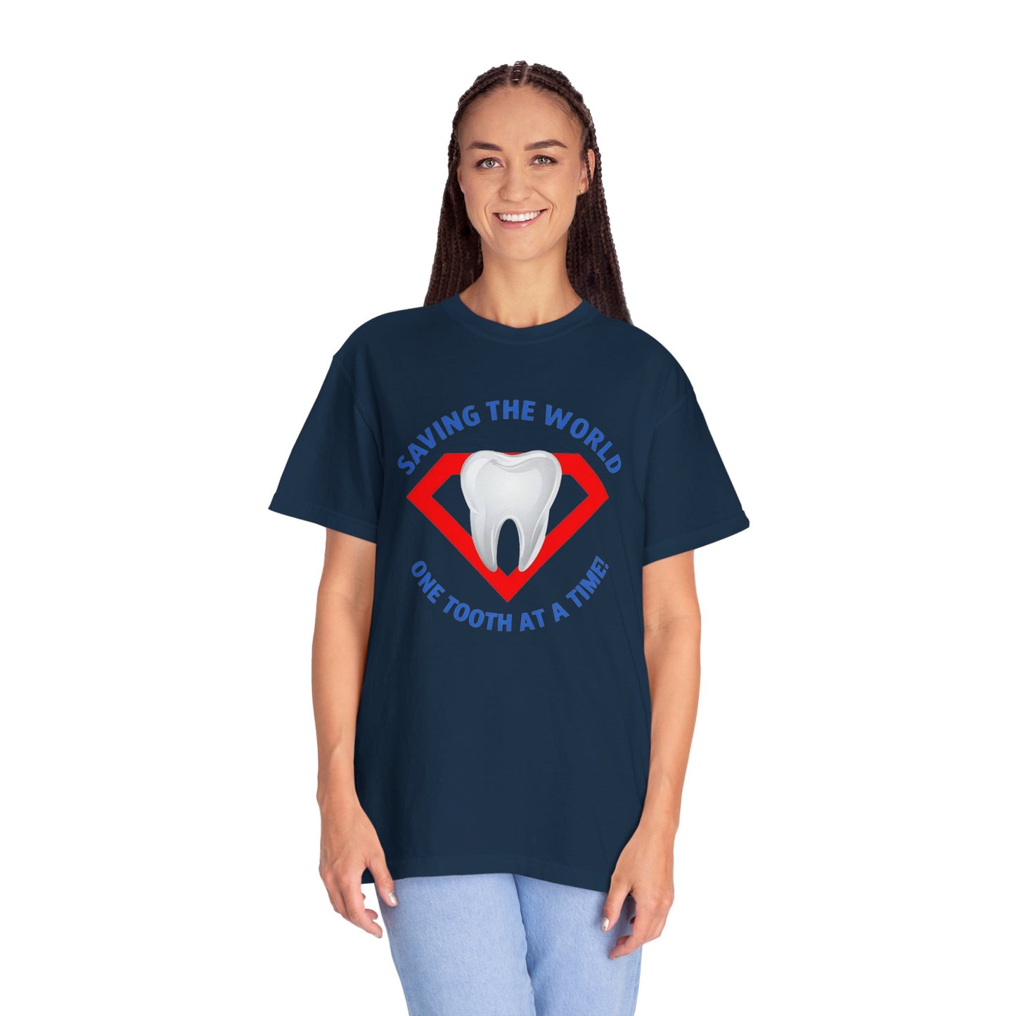 Super Tooth chest emblem Unisex Garment-Dyed T-shirt