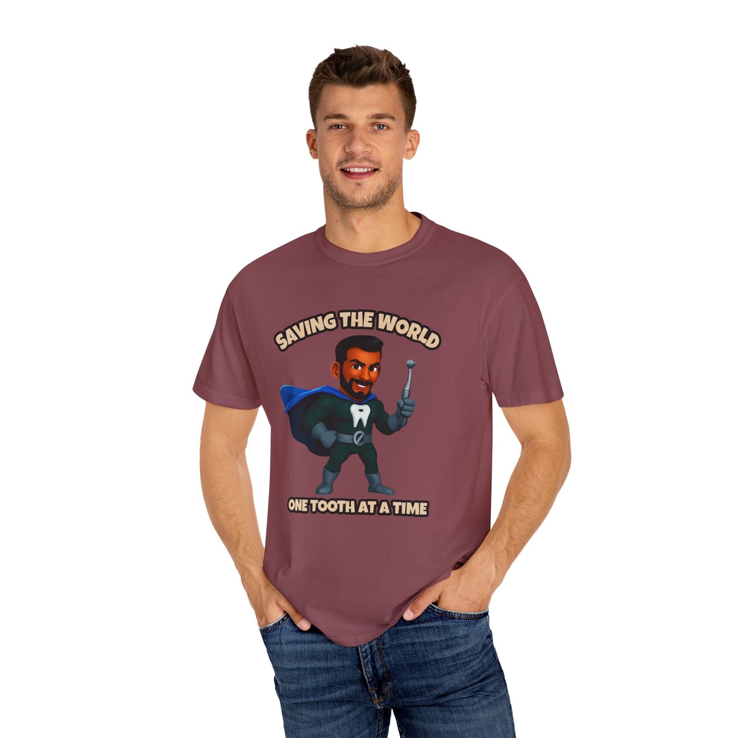 Super Smiles Defender - IM Unisex Garment-Dyed T-shirt