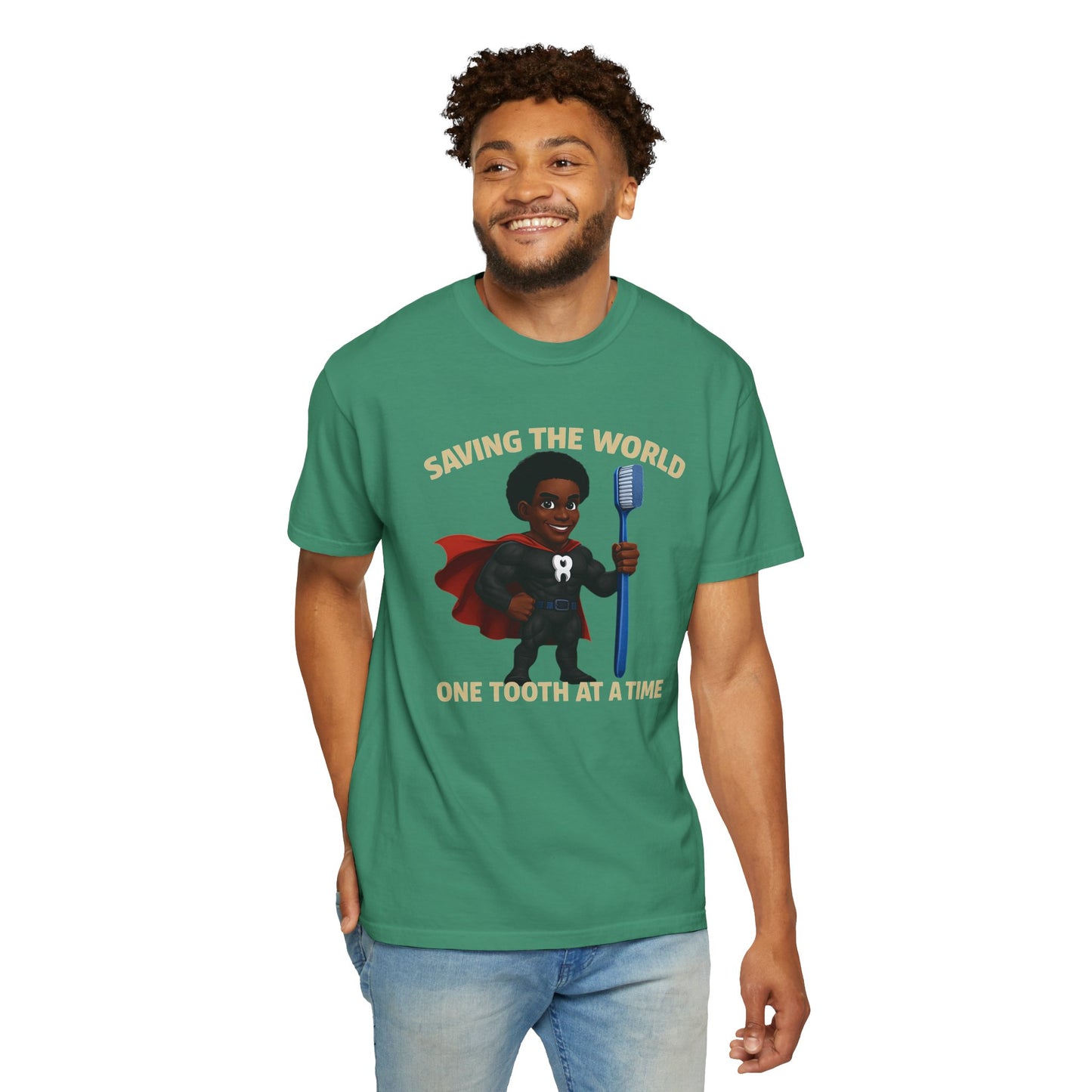 Super Smiles Defender - BM Unisex Garment-Dyed T-shirt