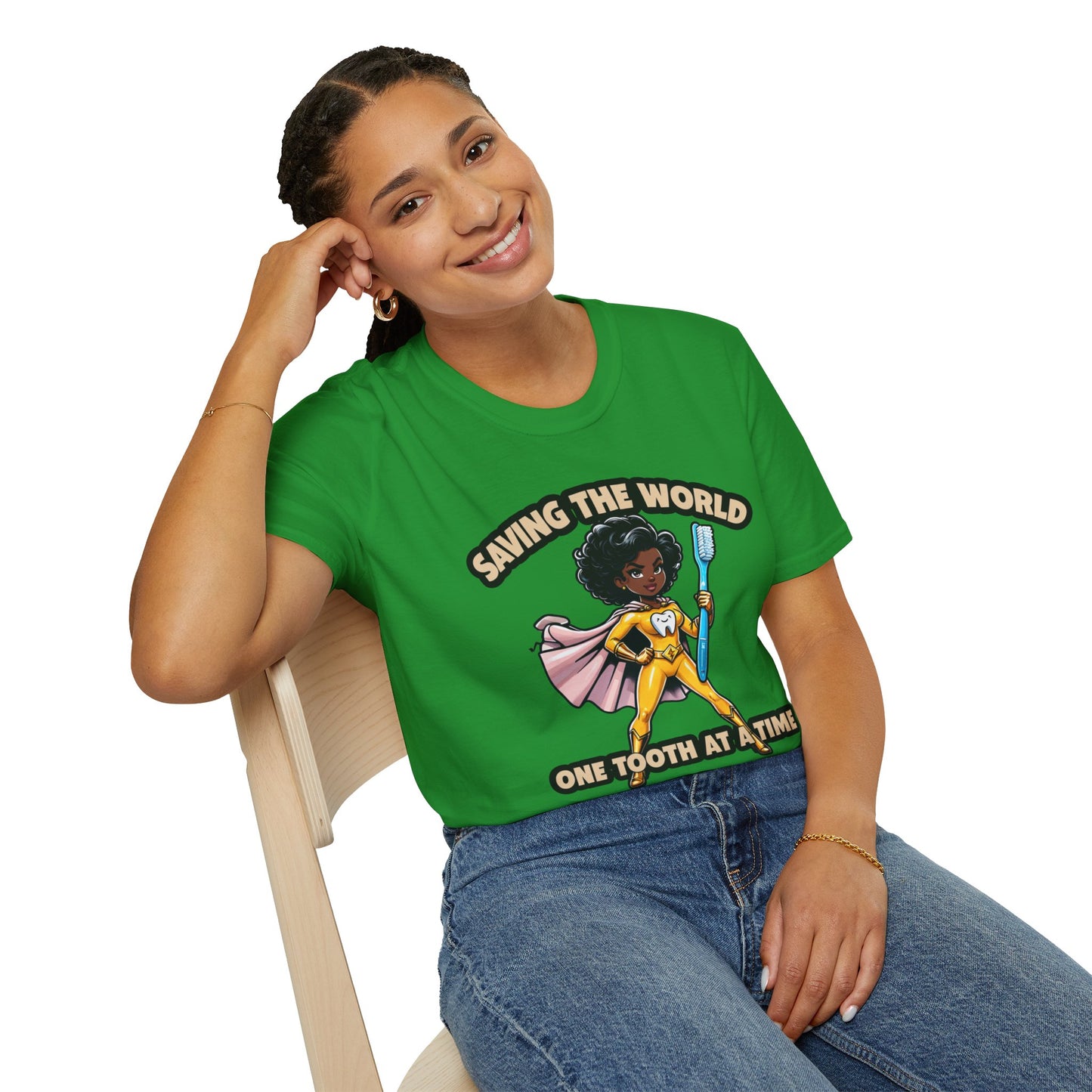 Super Smiles Defender - BW T-Shirt - Unisex Softstyle Tee