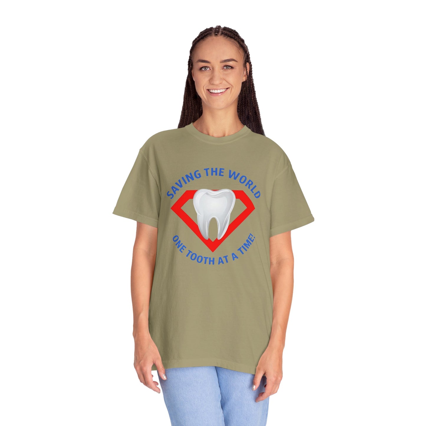 Super Tooth chest emblem Unisex Garment-Dyed T-shirt
