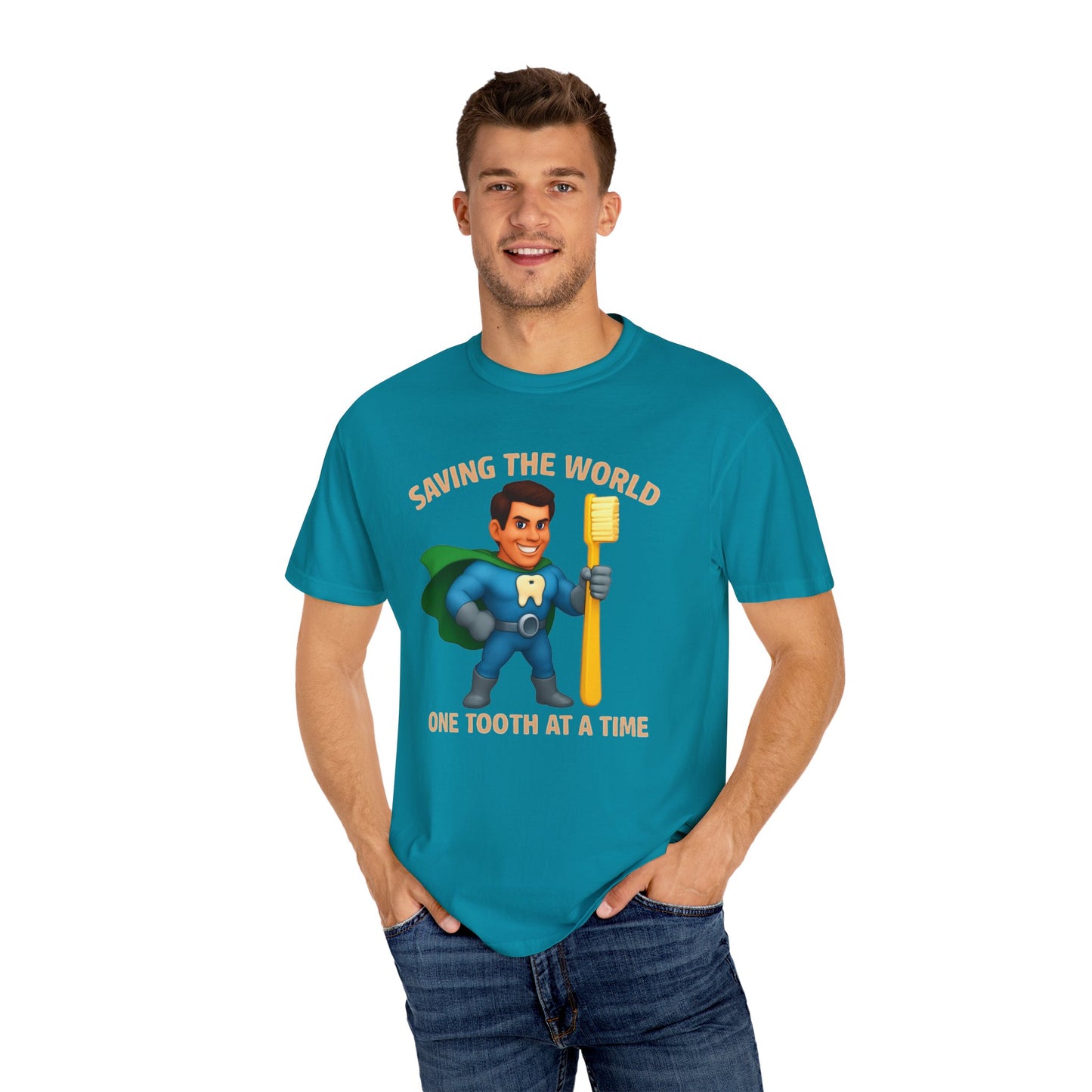 Super Smiles Defender - WM Unisex Garment-Dyed T-shirt