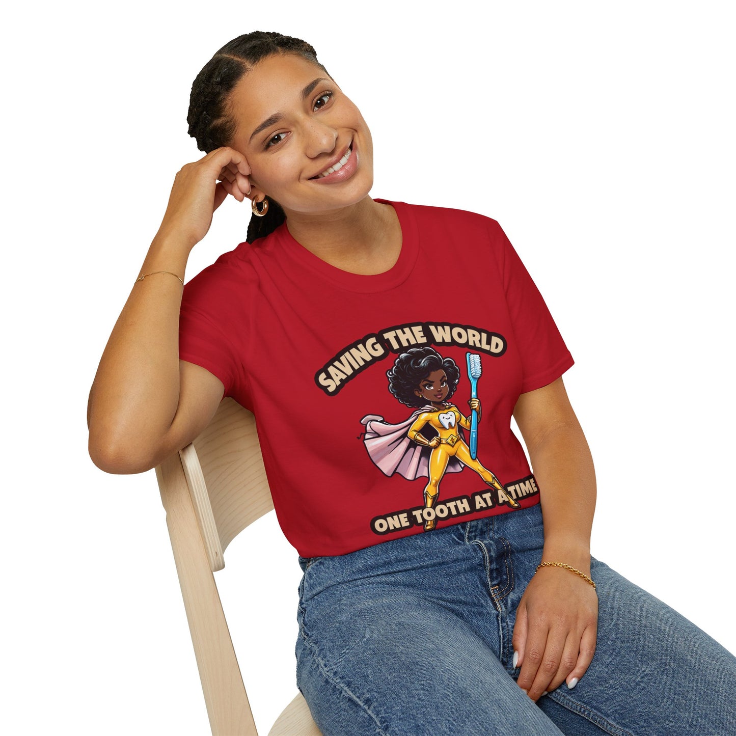 Super Smiles Defender - BW T-Shirt - Unisex Softstyle Tee