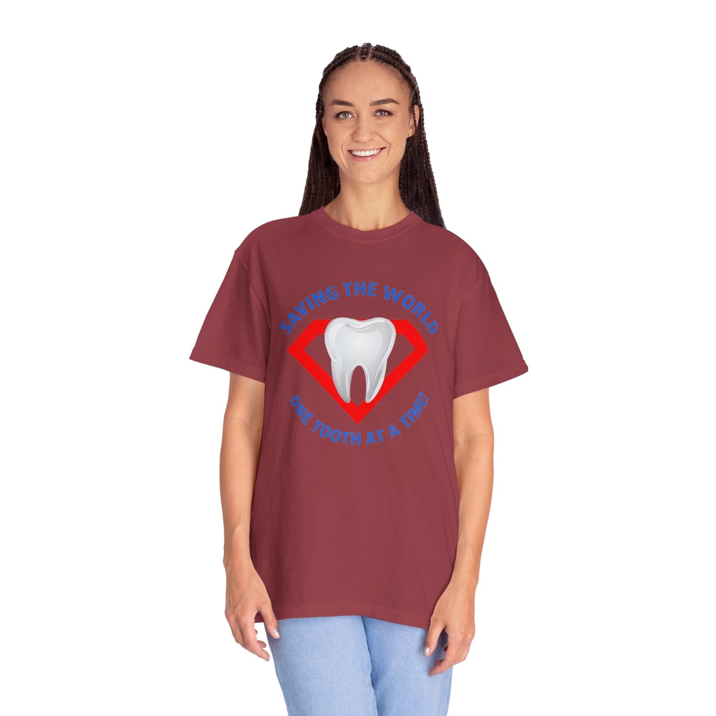 Super Tooth chest emblem Unisex Garment-Dyed T-shirt