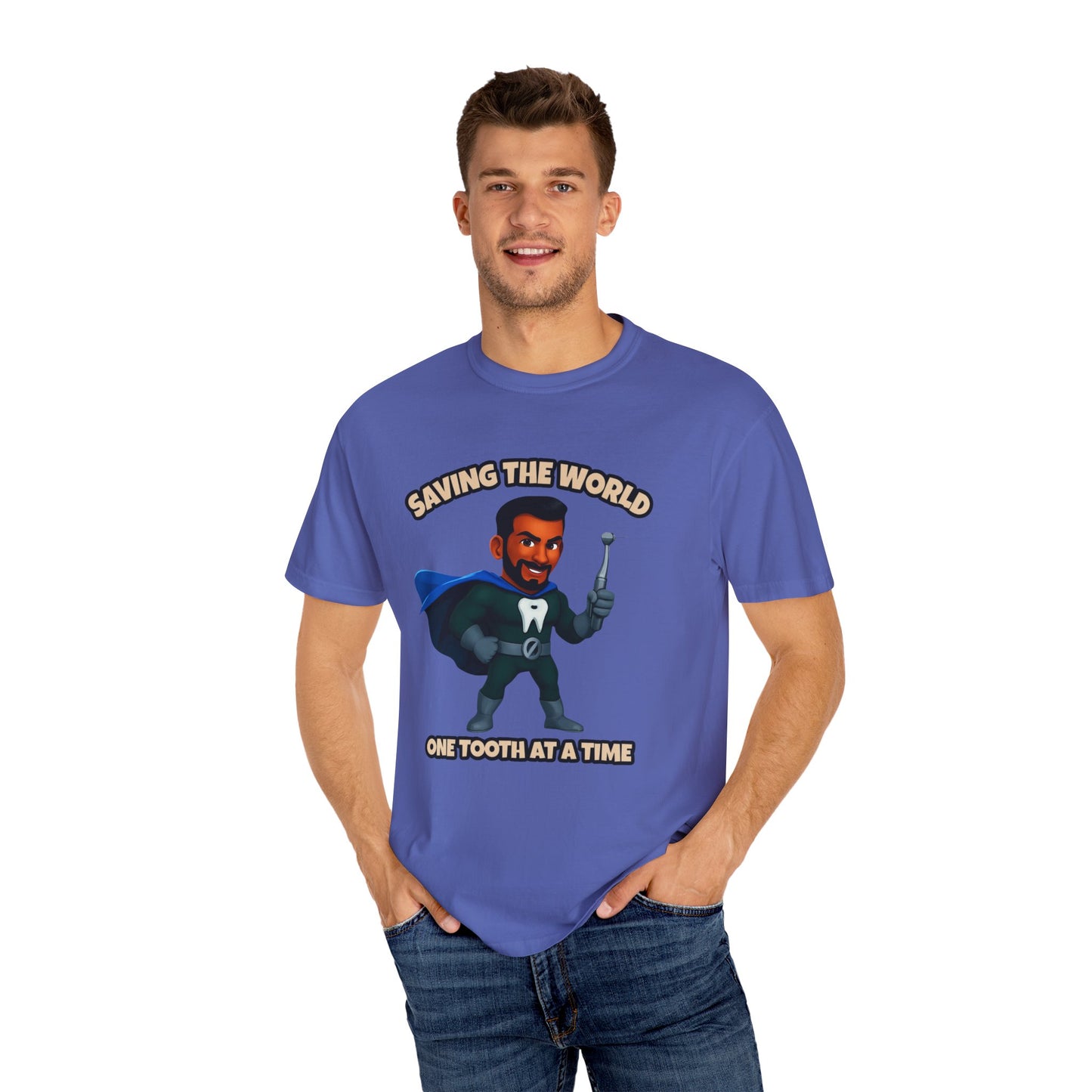 Super Smiles Defender - IM Unisex Garment-Dyed T-shirt