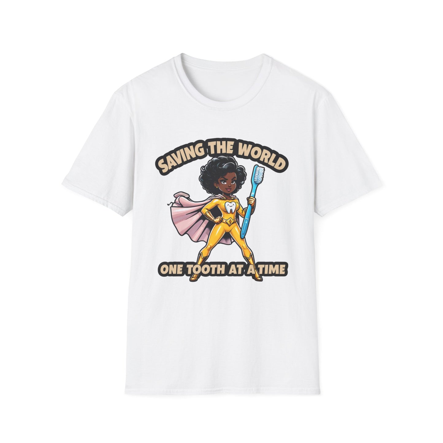 Super Smiles Defender - BW T-Shirt - Unisex Softstyle Tee