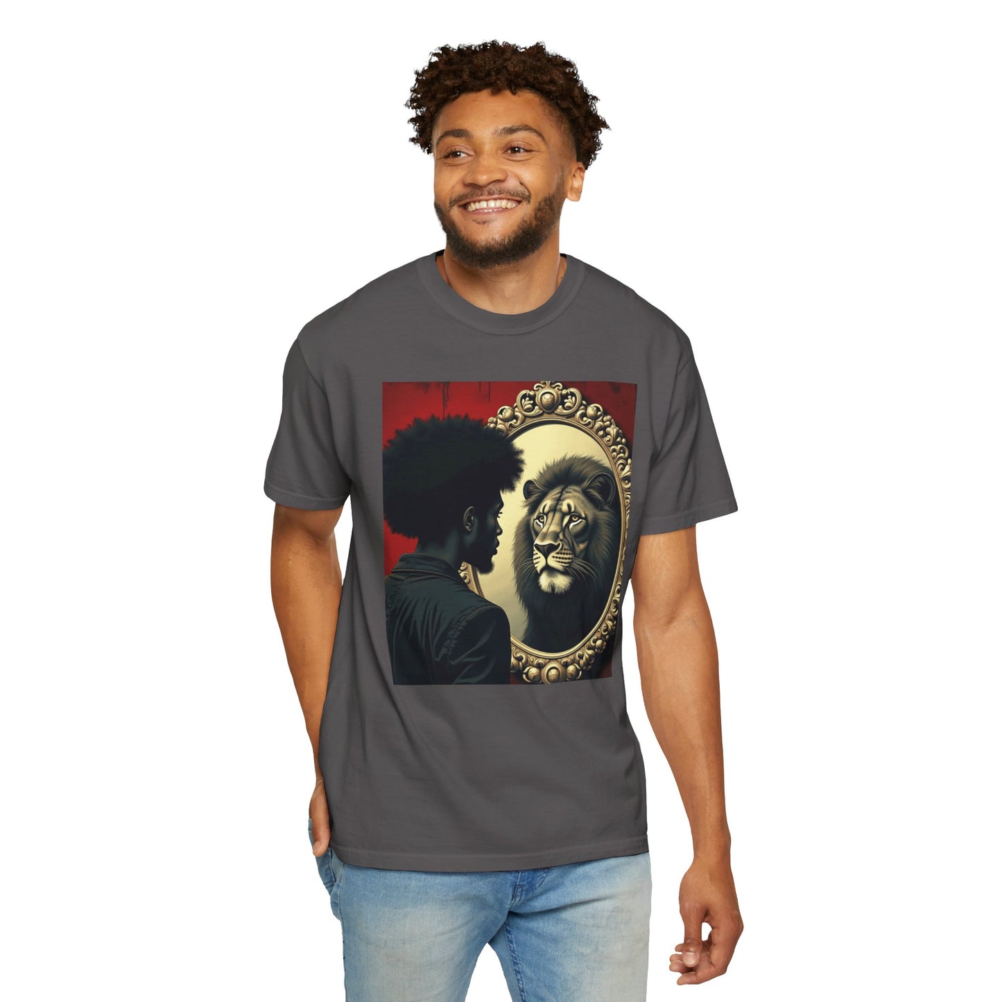 Lion Dentity Unisex Garment-Dyed T-shirt
