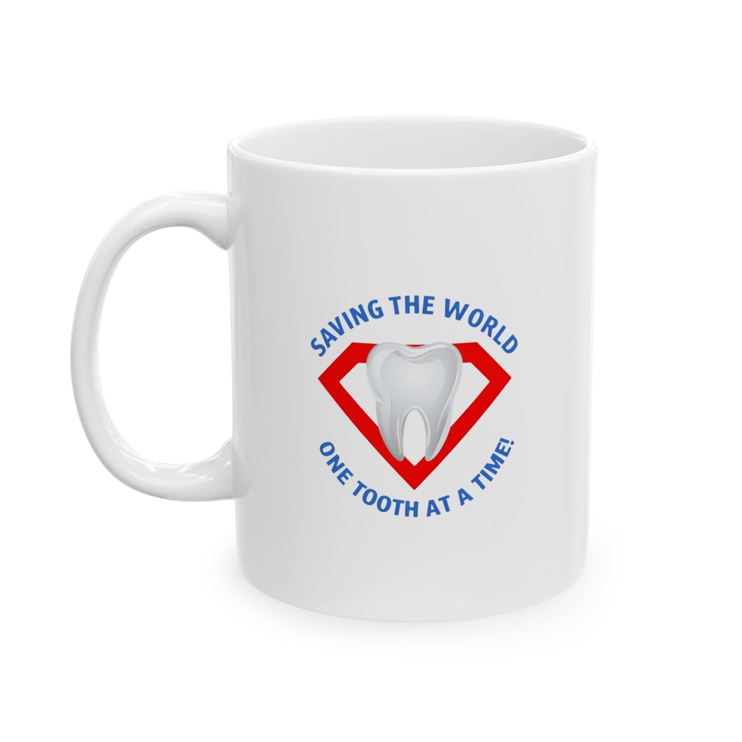 Super Tooth chest emblem Ceramic Mug, (11oz)