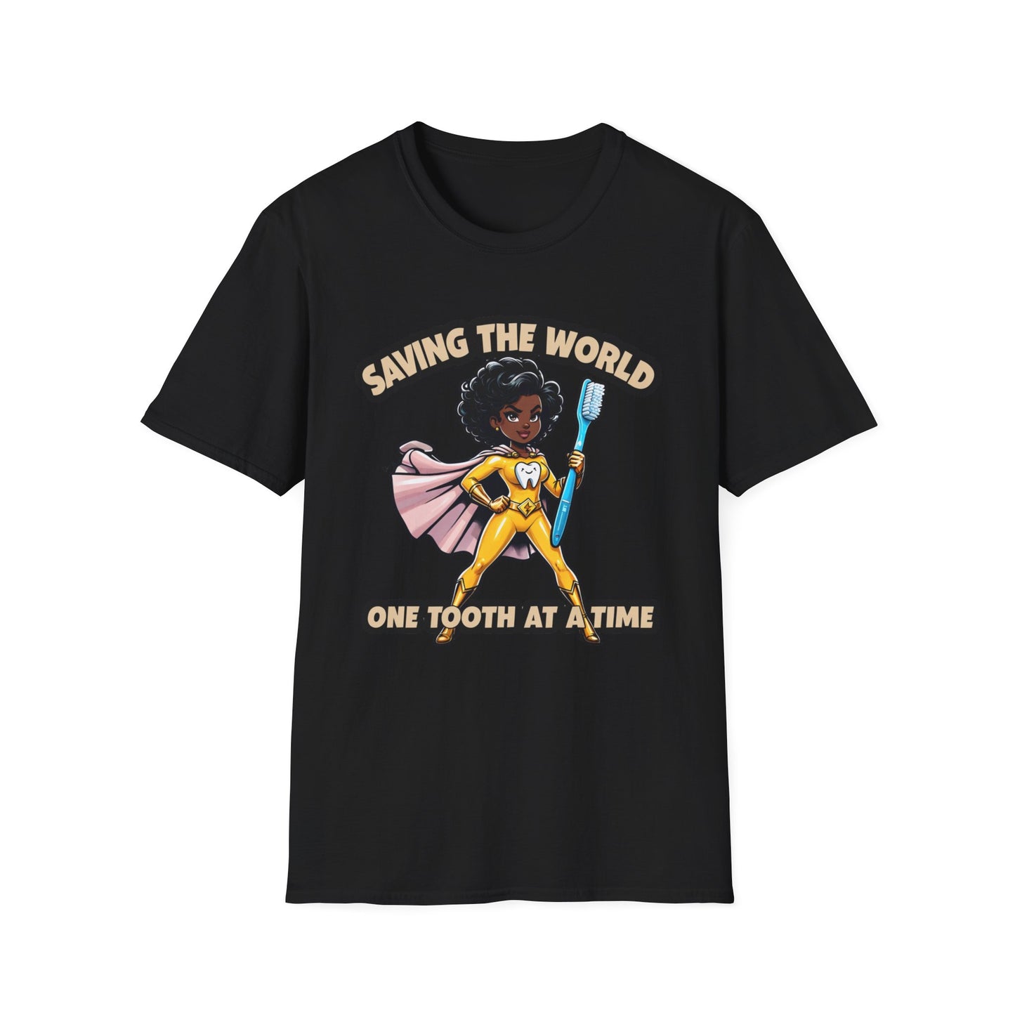 Super Smiles Defender - BW T-Shirt - Unisex Softstyle Tee