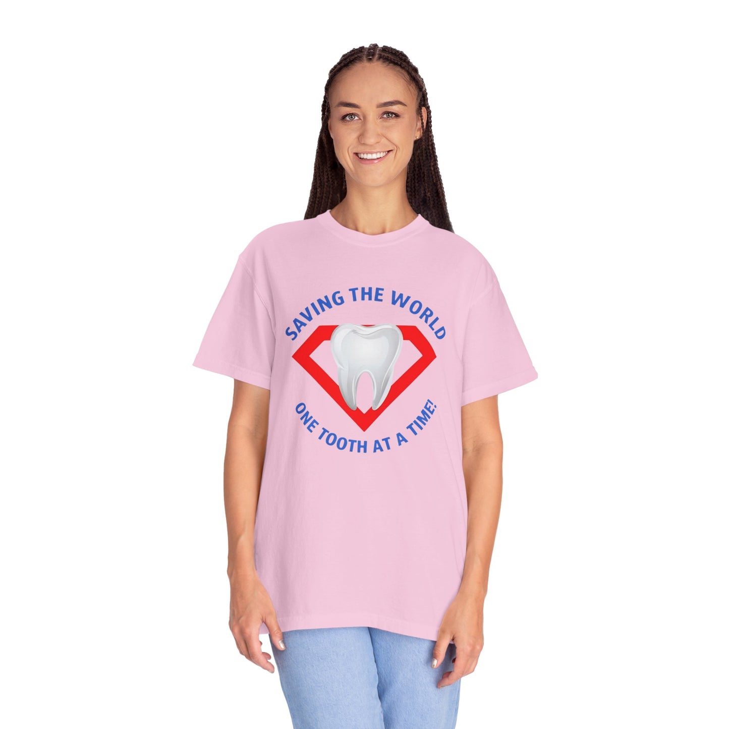 Super Tooth chest emblem Unisex Garment-Dyed T-shirt
