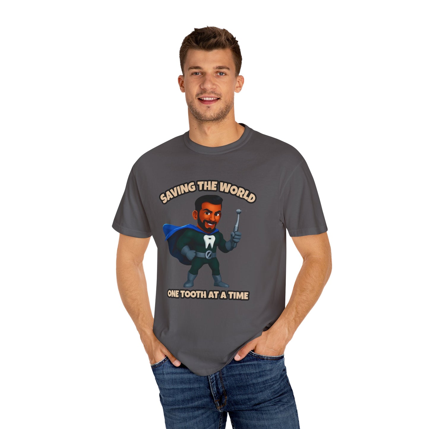 Super Smiles Defender - IM Unisex Garment-Dyed T-shirt