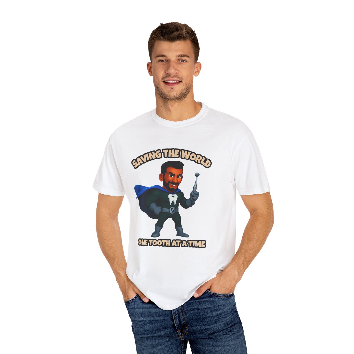 Super Smiles Defender - IM Unisex Garment-Dyed T-shirt