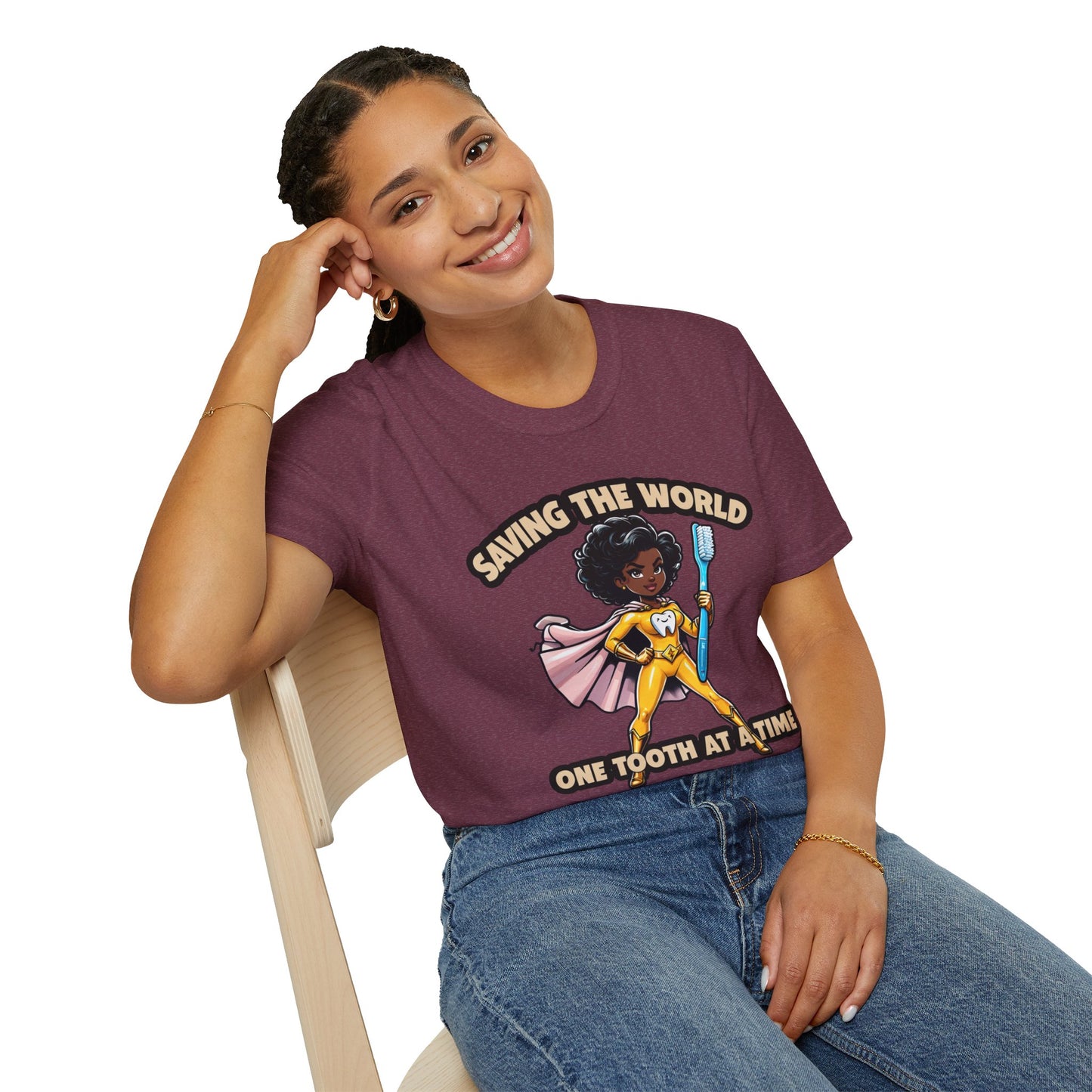 Super Smiles Defender - BW T-Shirt - Unisex Softstyle Tee