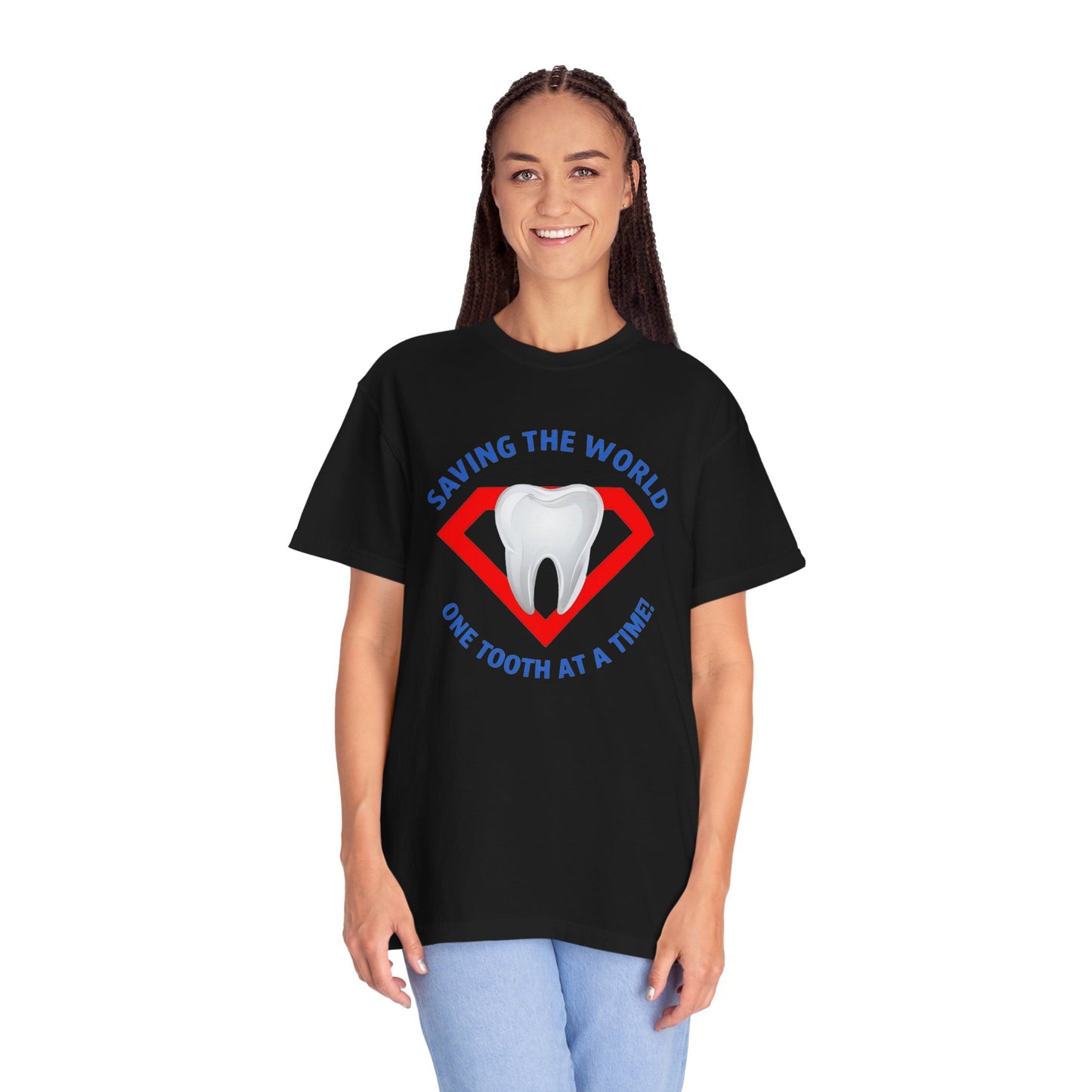 Super Tooth chest emblem Unisex Garment-Dyed T-shirt