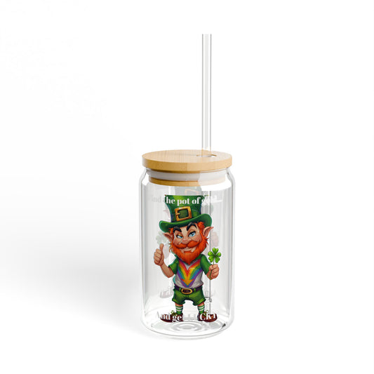 Get Lucky M Glass Tumbler - 16oz