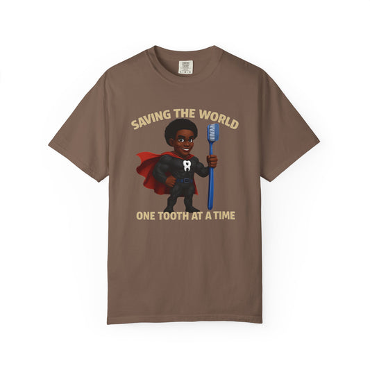 Super Smiles Defender - BM  Unisex Garment-Dyed T-shirt