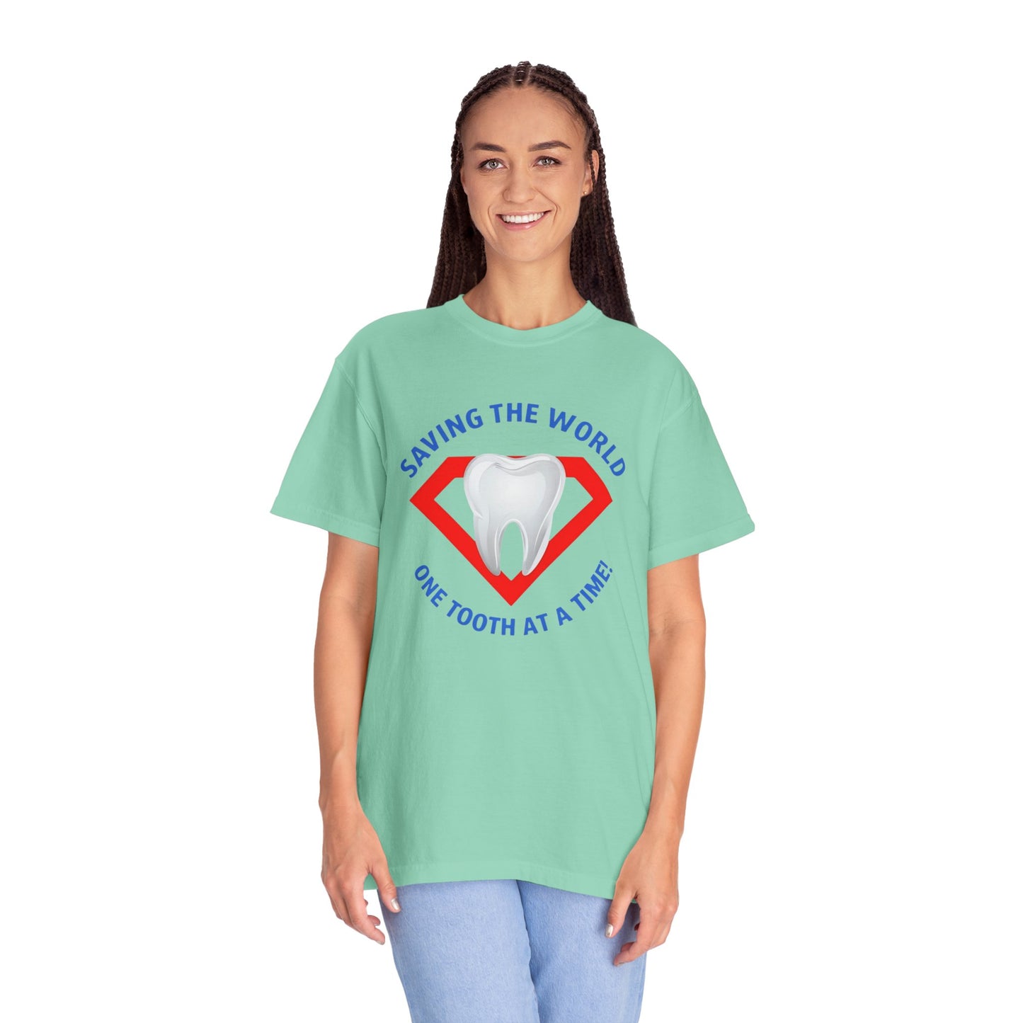 Super Tooth chest emblem Unisex Garment-Dyed T-shirt