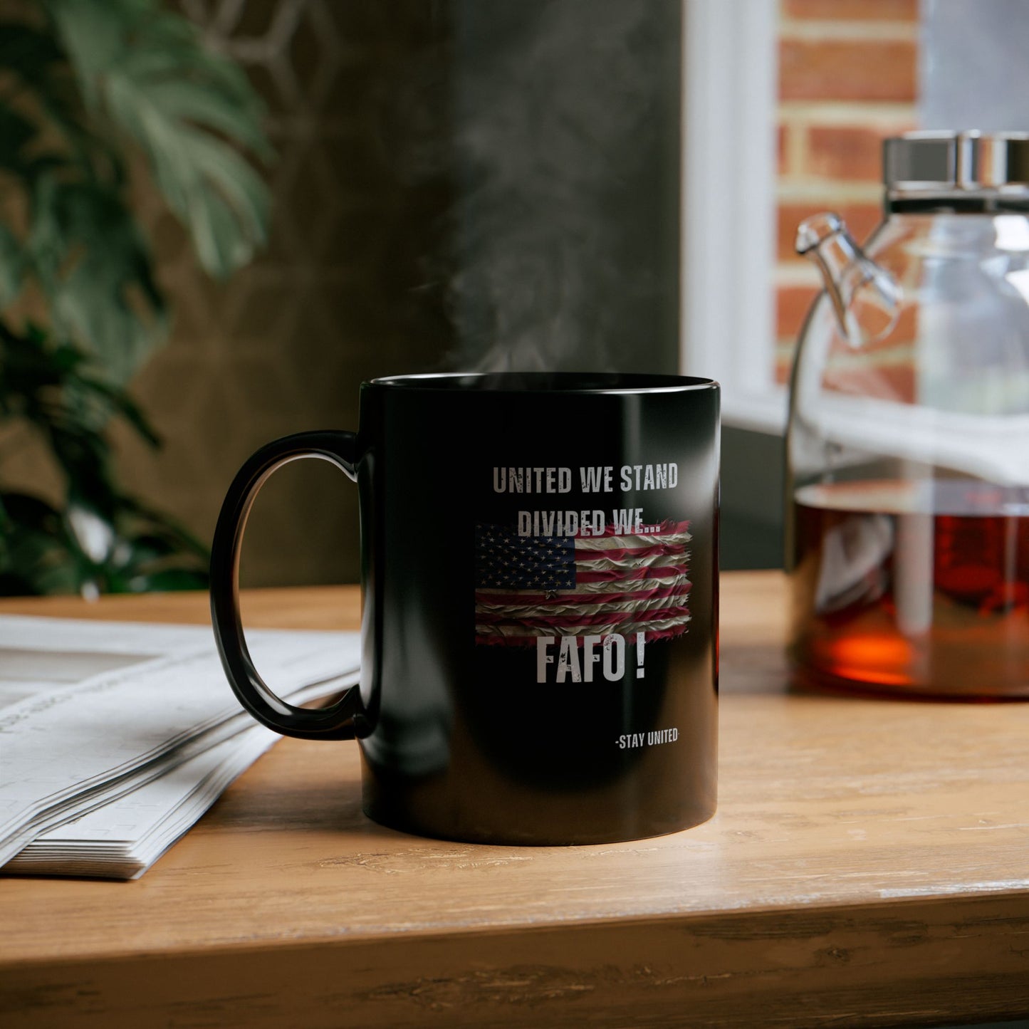 United We Stand or FAFO - Black Mug