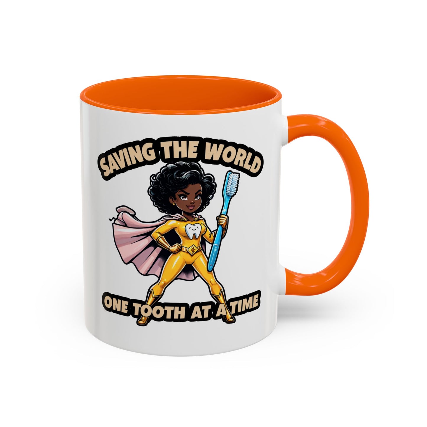 Super Smiles Defender - BW Accent Coffee Mug (11oz)