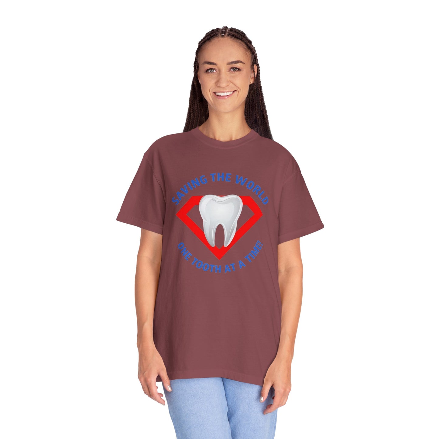 Super Tooth chest emblem Unisex Garment-Dyed T-shirt