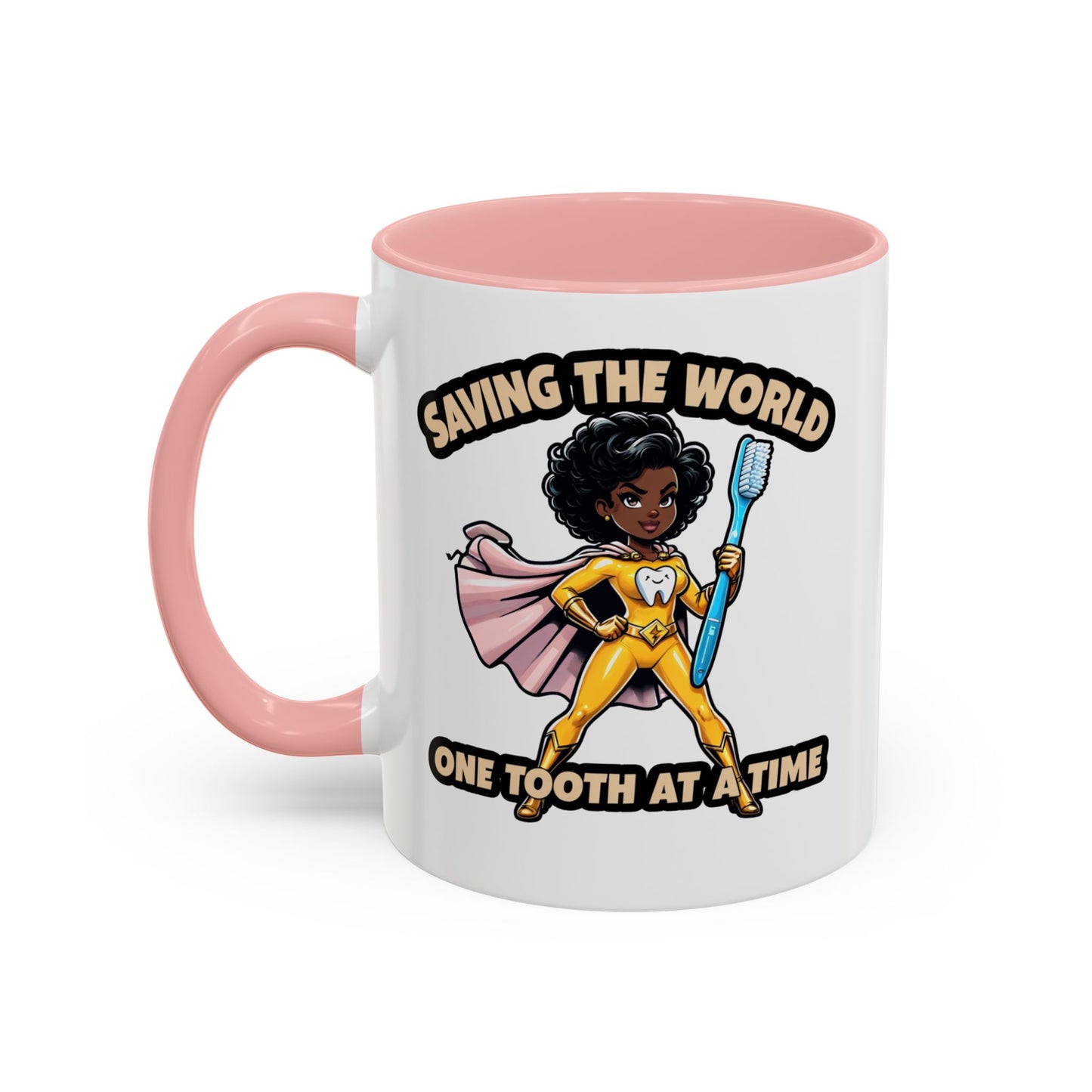 Super Smiles Defender - BW Accent Coffee Mug (11oz)