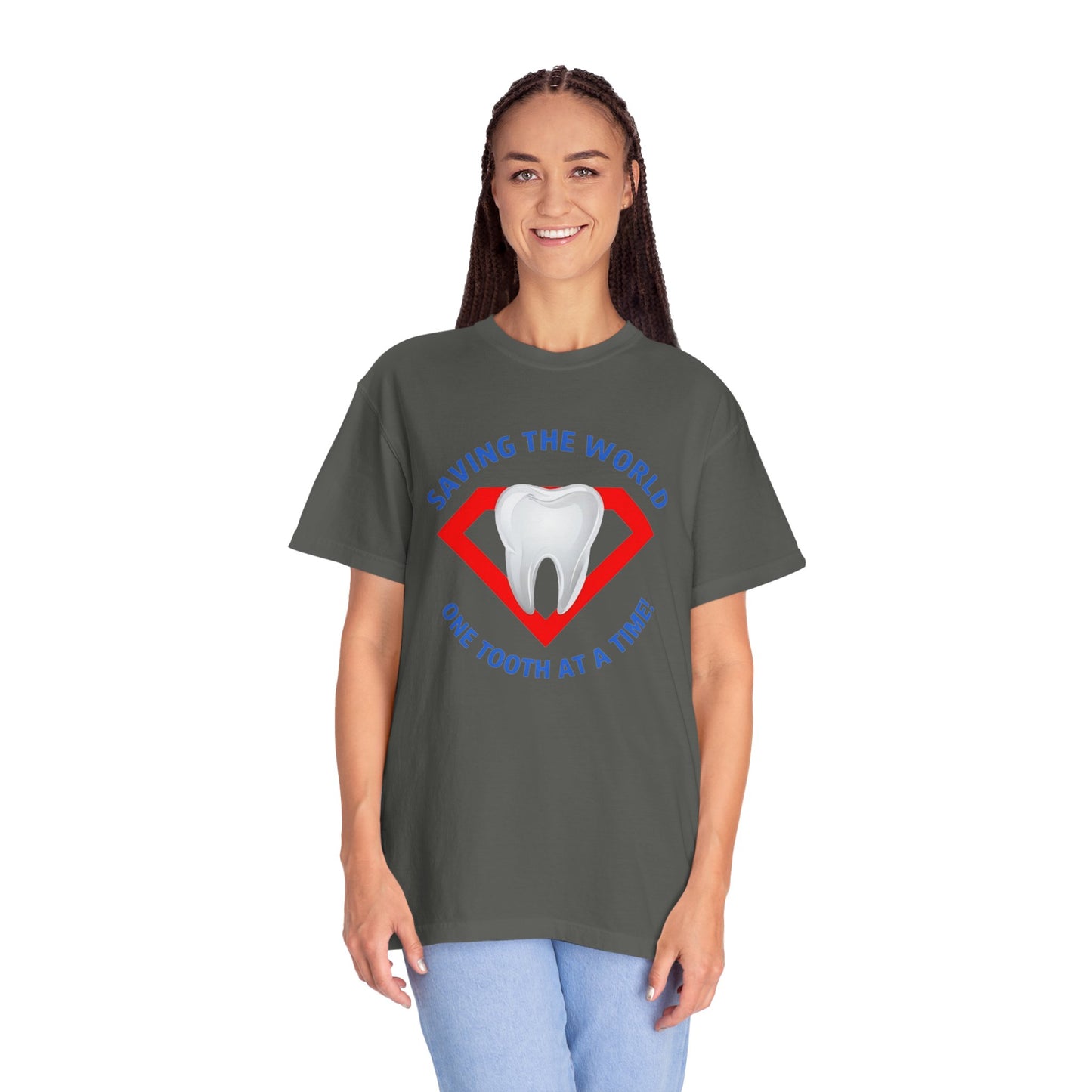 Super Tooth chest emblem Unisex Garment-Dyed T-shirt