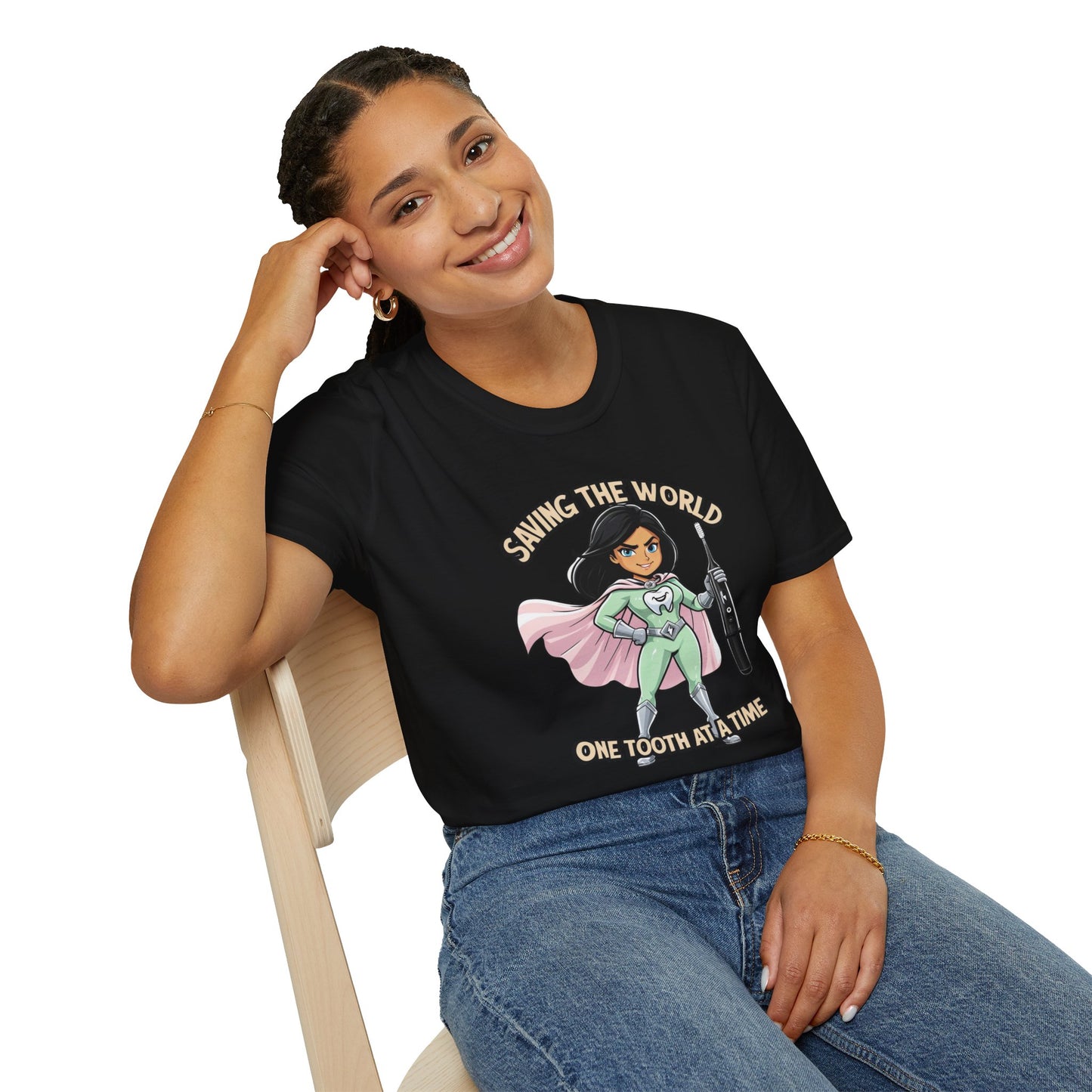 Super Smiles Defender - IW  Unisex Softstyle T-Shirt