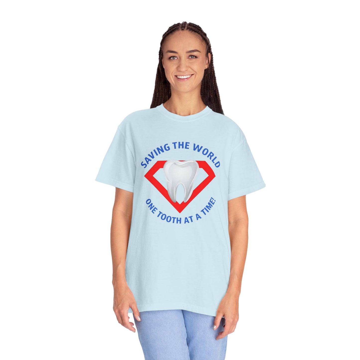 Super Tooth chest emblem Unisex Garment-Dyed T-shirt