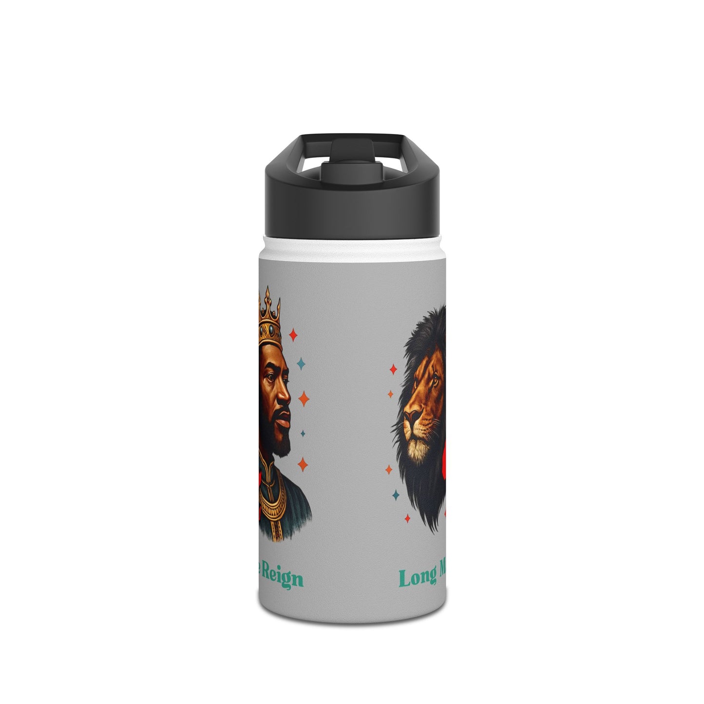 Long May He Reign - Stainless Steel Water Bottle, Standard Lid