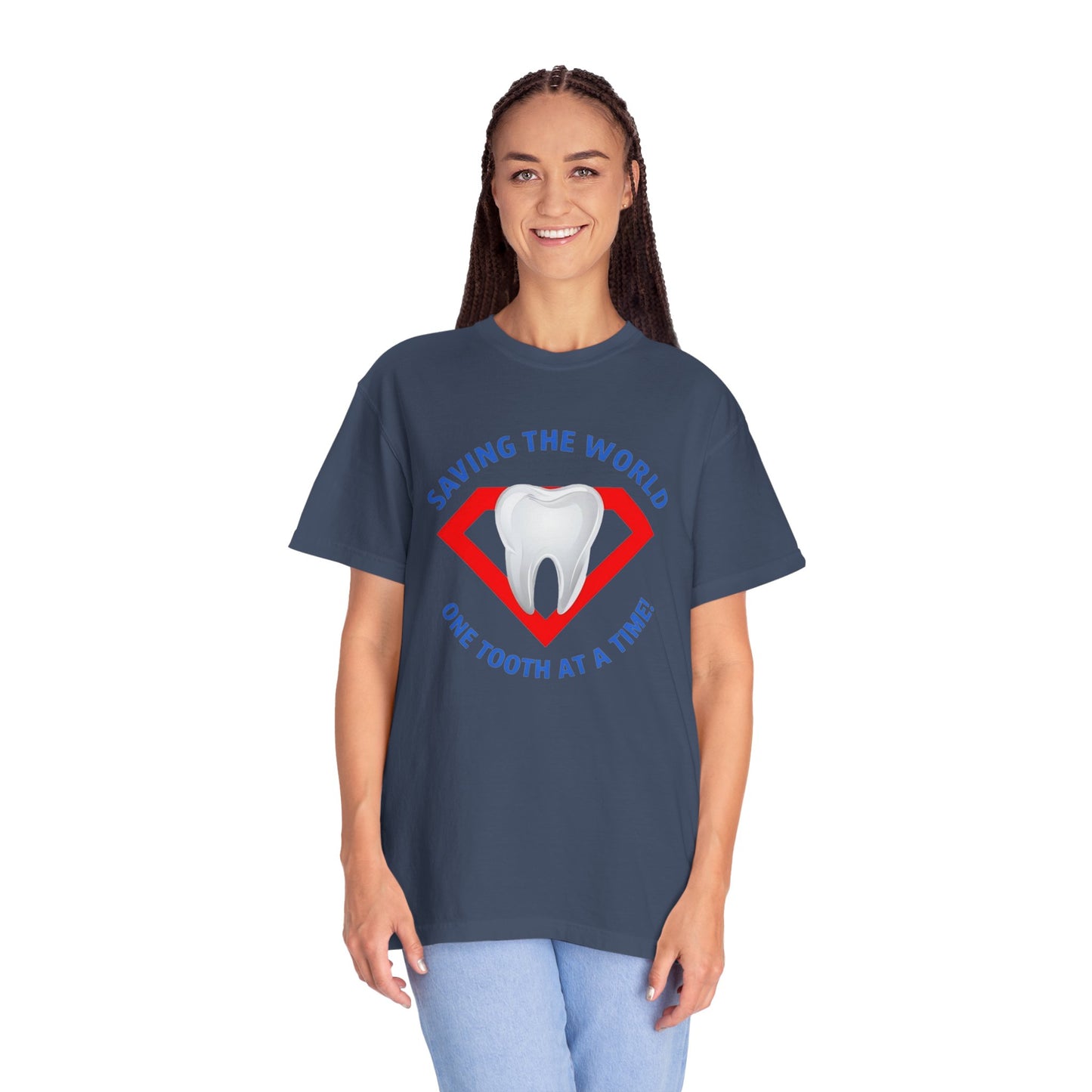Super Tooth chest emblem Unisex Garment-Dyed T-shirt