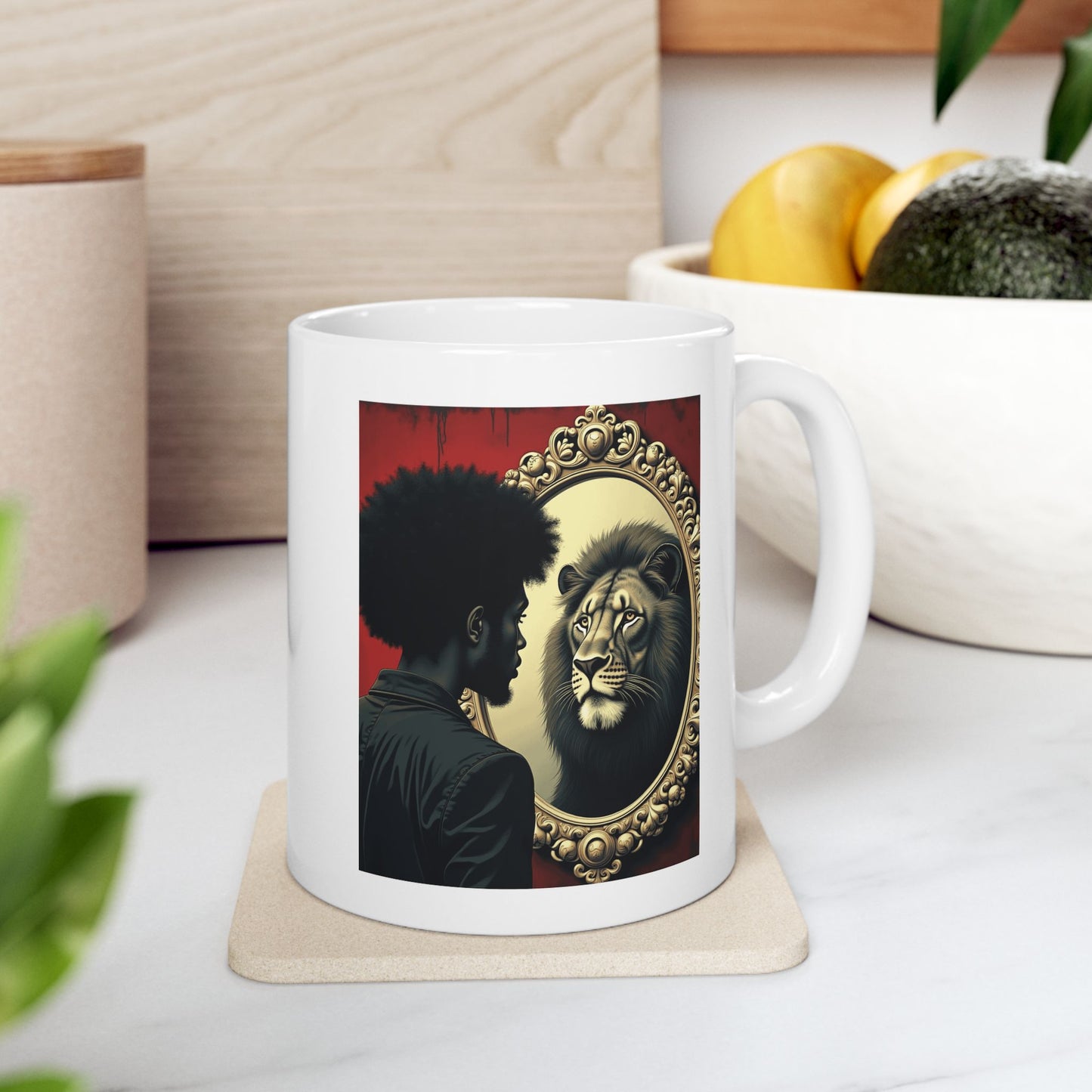 Lion Dentity Ceramic Mug, (11oz)