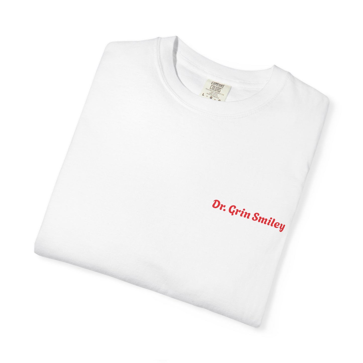 (Personalized Front/Back ) Super Tooth chest emblem - Unisex Garment-Dyed T-shirt