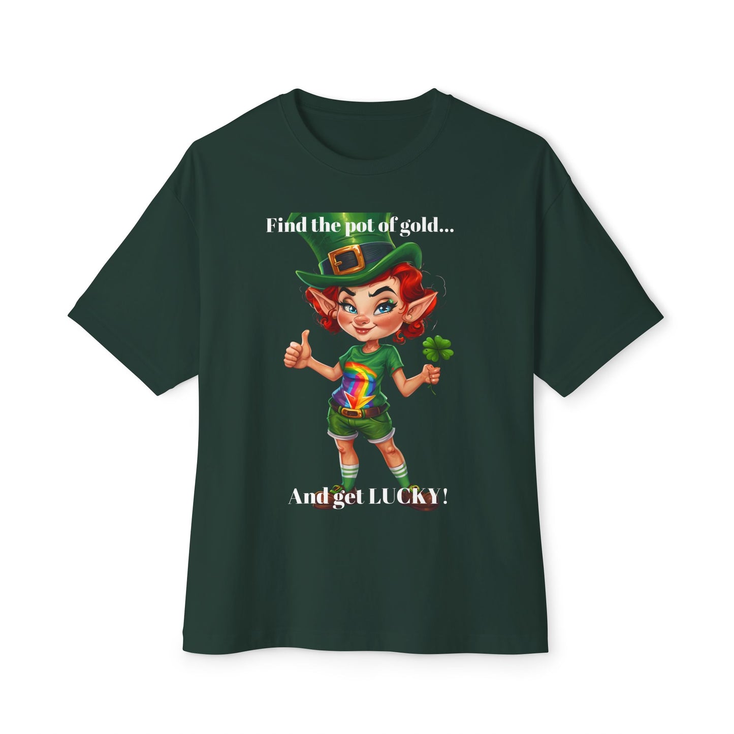 Get Lucky F Unisex Tee - Oversized Boxy Fit