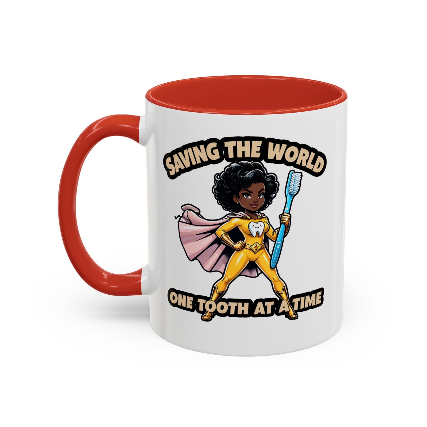 Super Smiles Defender - BW Accent Coffee Mug (11oz)