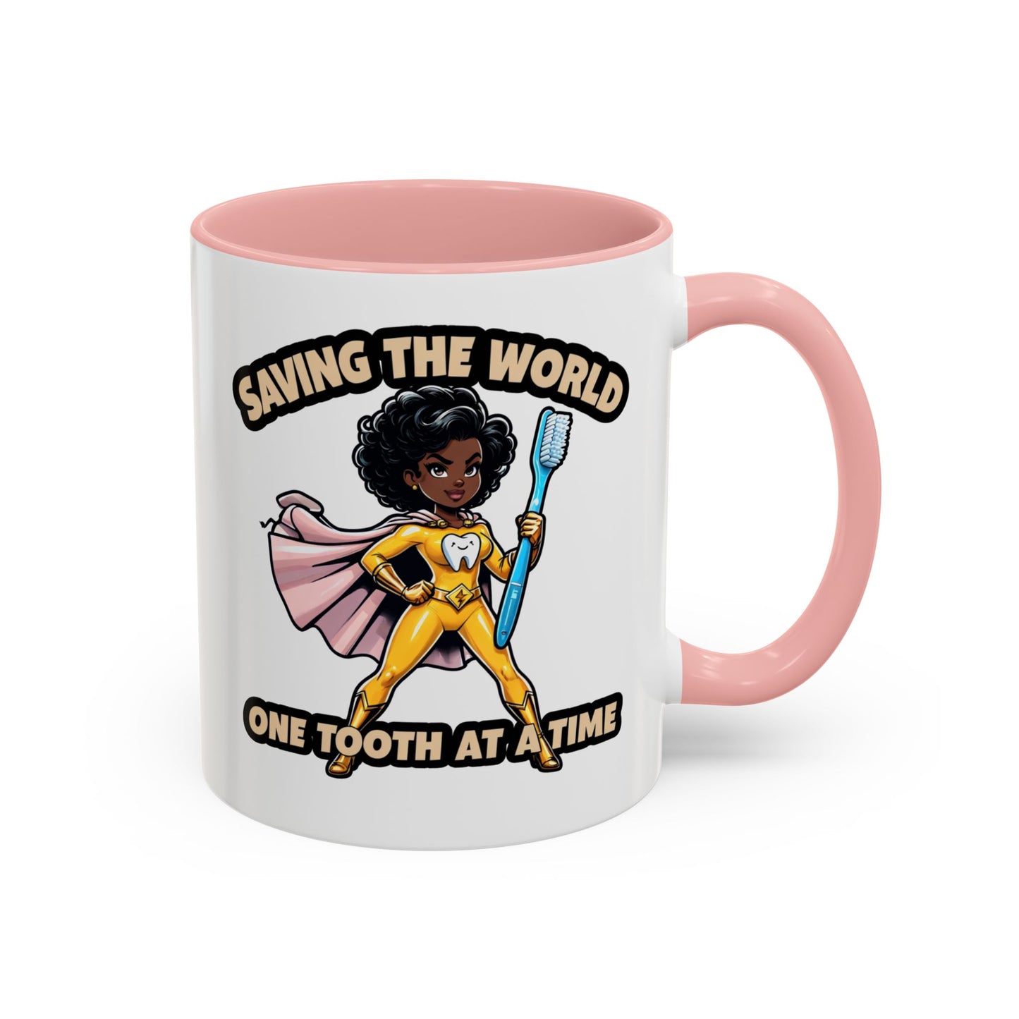 Super Smiles Defender - BW Accent Coffee Mug (11oz)