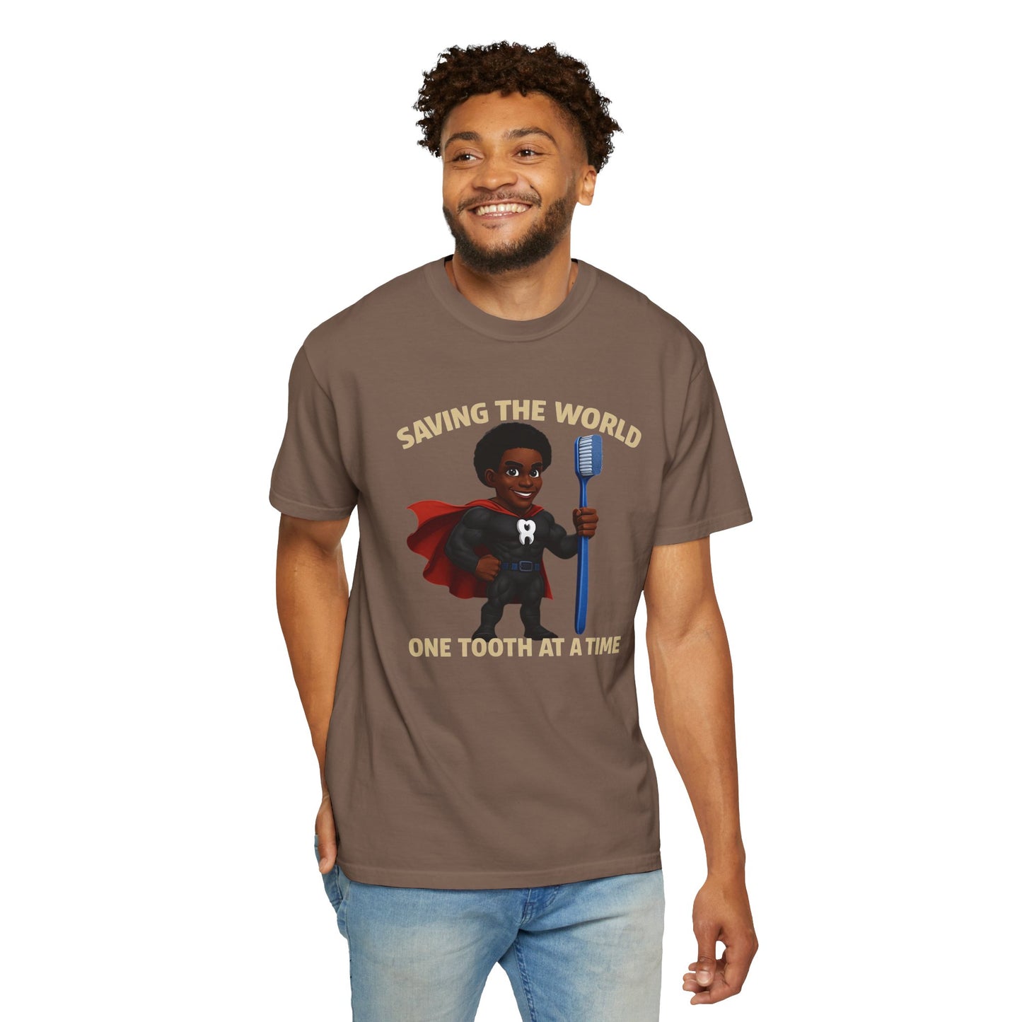 Super Smiles Defender - BM  Unisex Garment-Dyed T-shirt