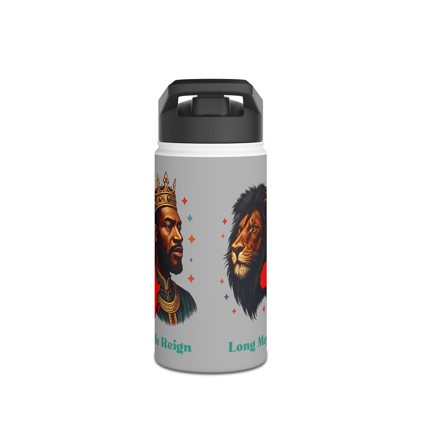 Long May He Reign - Stainless Steel Water Bottle, Standard Lid