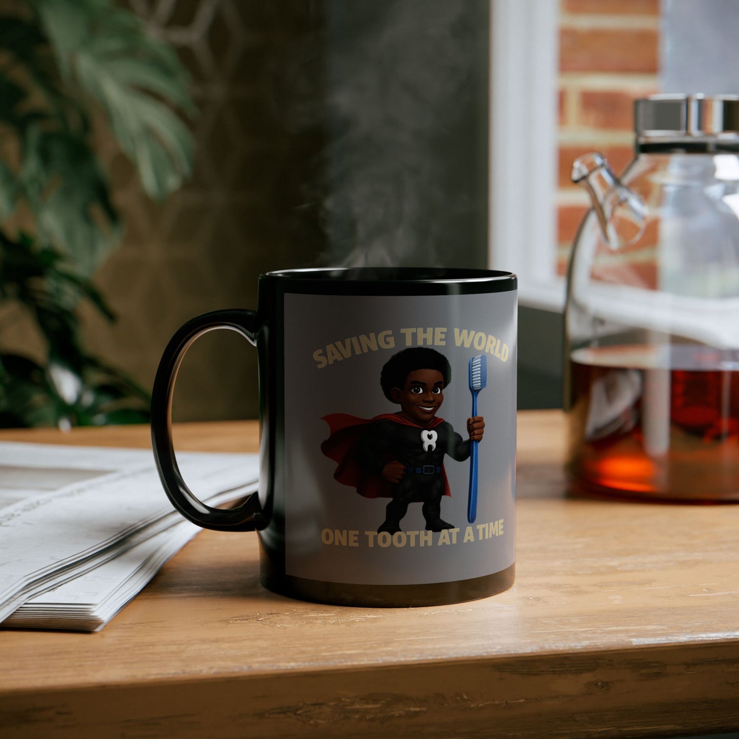 Super Smiles Defender - BM Black Mug (11oz)