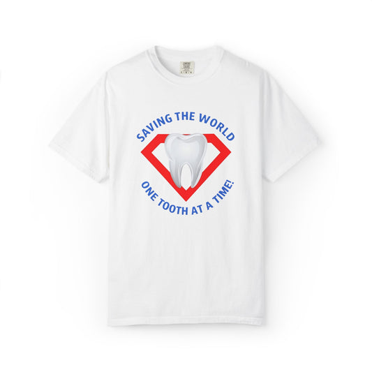 Super Tooth chest emblem Unisex Garment-Dyed T-shirt