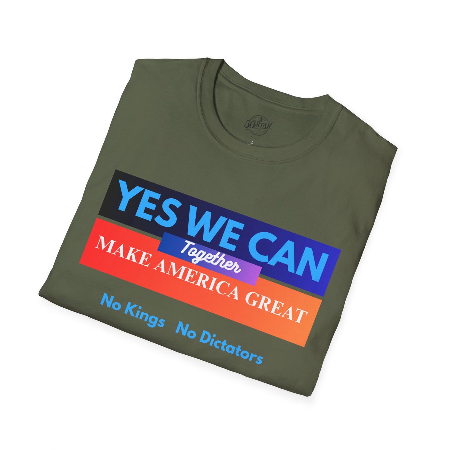 Political Statement T-Shirt - Yes We Can Make America Great Together
